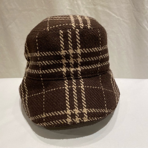 Talbots Brown Plaid Bucket Hat - Picture 3 of 5